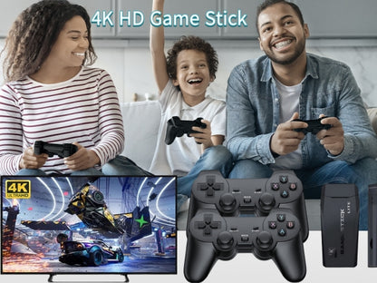 Nouvelle manette de jeu rétro 4K 2024, avec 9 émulateurs intégrés, plus de 20 000 jeux, sortie HDMI 4K, manettes sans fil 2,4 GHz, jeux vidéo Plug and Play rétro pour TV